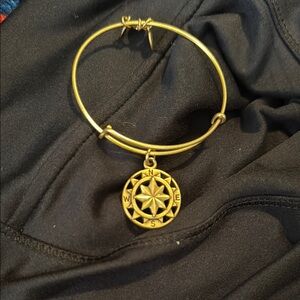 Alex and Ani Gold Filigree Charm Bracelet